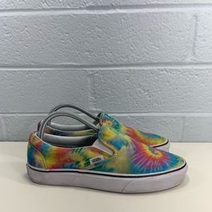 Vans Classic Slip On Tie Dye Skate Shoes Multicolor Sneakers Womens Size 7.5